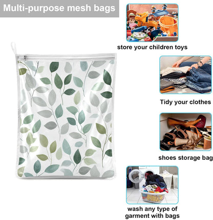 Mesh Laundry Bags Lingerie Bags for Washing Delicates 2 PCS Durable Wash Bag with Zipper Small and Medium Washable Pink Juicy Checkered Cherry - Colors B