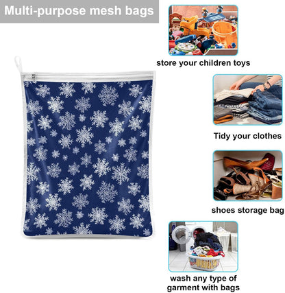 Mesh Laundry Bags Lingerie Bags for Washing Delicates 2 PCS Durable Wash Bag with Zipper Small and Medium Washable Pink Juicy Checkered Cherry - Colors B
