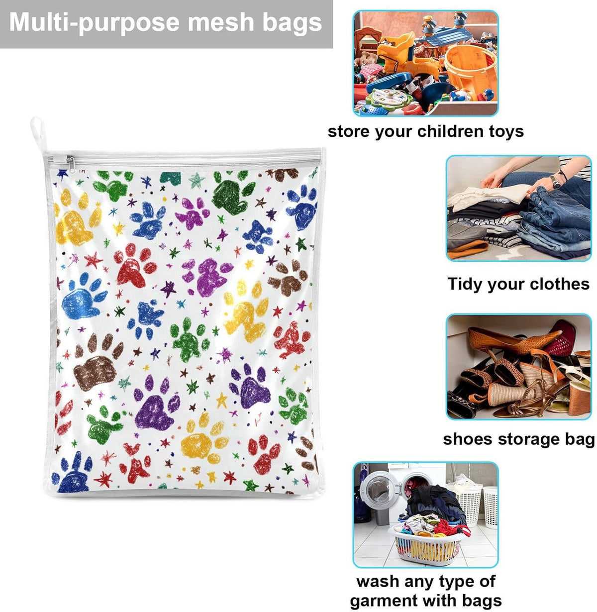Mesh Laundry Bags Lingerie Bags for Washing Delicates 2 PCS Durable Wash Bag with Zipper Small and Medium Washable Pink Juicy Checkered Cherry - Colors B