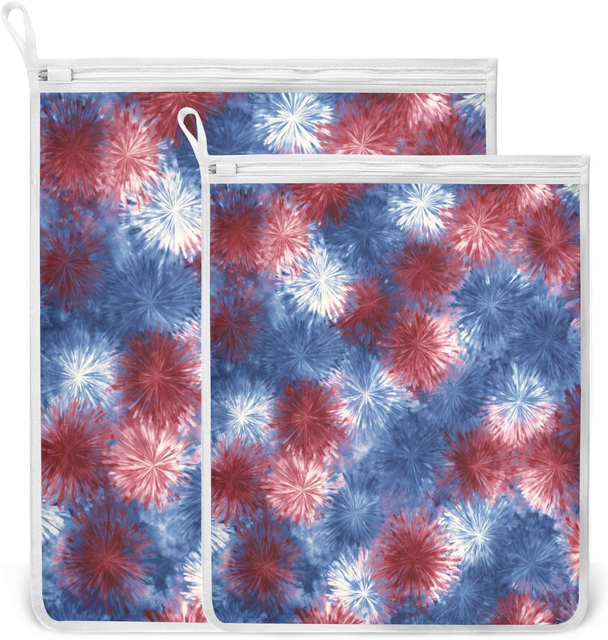 Mesh Laundry Bags Lingerie Bags for Washing Delicates 2 PCS Durable Wash Bag with Zipper Small and Medium Washable Pink Juicy Checkered Cherry - Colors B