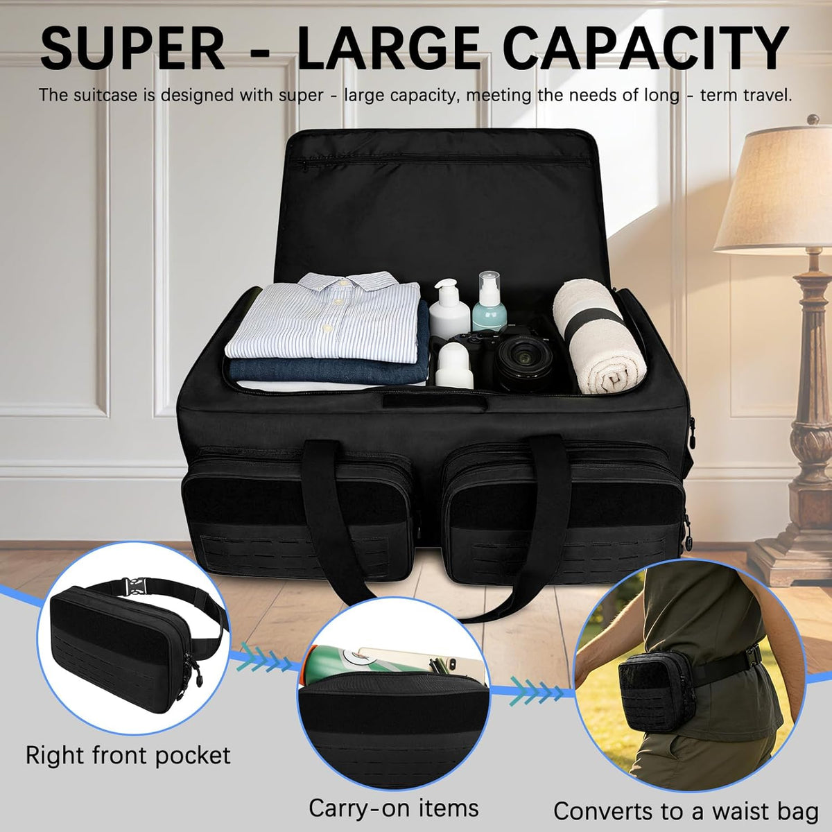 Rolling Duffle Bag with Wheels,120L Large Deployment Bag,Waterproof Military Duffle Bags for Tactical Military Deployment Camping