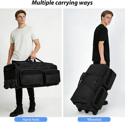 Rolling Duffle Bag with Wheels,120L Large Deployment Bag,Waterproof Military Duffle Bags for Tactical Military Deployment Camping