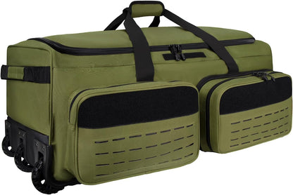Rolling Duffle Bag with Wheels,120L Large Deployment Bag,Waterproof Military Duffle Bags for Tactical Military Deployment Camping