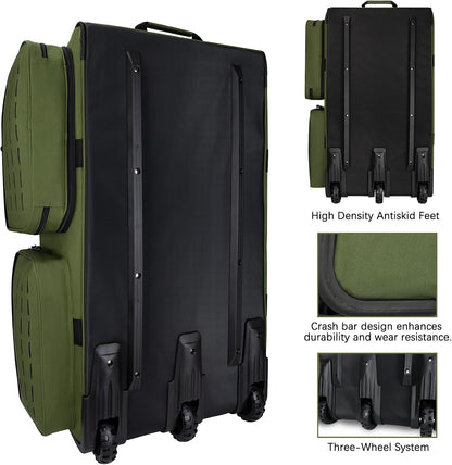 Rolling Duffle Bag with Wheels,120L Large Deployment Bag,Waterproof Military Duffle Bags for Tactical Military Deployment Camping