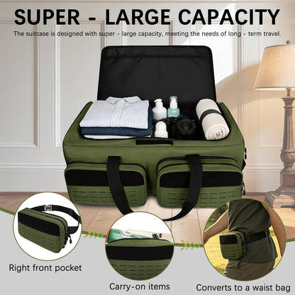 Rolling Duffle Bag with Wheels,120L Large Deployment Bag,Waterproof Military Duffle Bags for Tactical Military Deployment Camping