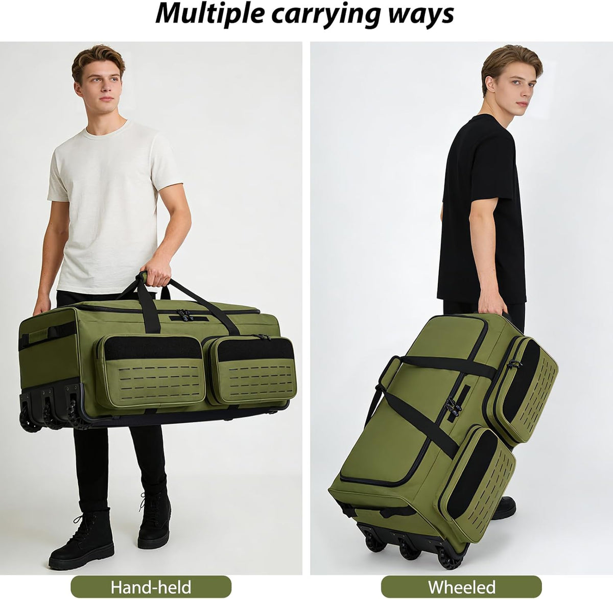 Rolling Duffle Bag with Wheels,120L Large Deployment Bag,Waterproof Military Duffle Bags for Tactical Military Deployment Camping