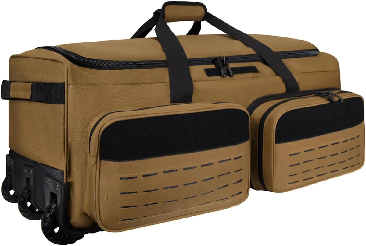 Rolling Duffle Bag with Wheels,120L Large Deployment Bag,Waterproof Military Duffle Bags for Tactical Military Deployment Camping