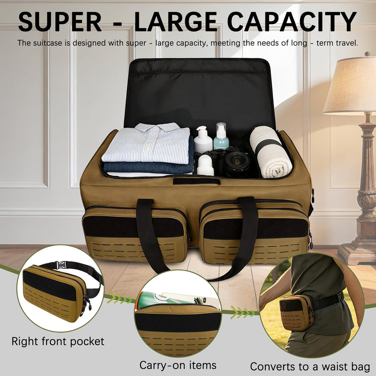 Rolling Duffle Bag with Wheels,120L Large Deployment Bag,Waterproof Military Duffle Bags for Tactical Military Deployment Camping