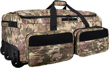 Rolling Duffle Bag with Wheels,120L Large Deployment Bag,Waterproof Military Duffle Bags for Tactical Military Deployment Camping
