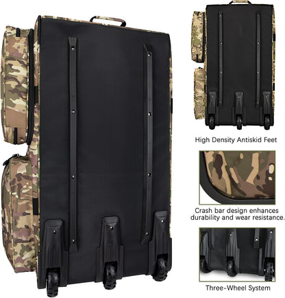 Rolling Duffle Bag with Wheels,120L Large Deployment Bag,Waterproof Military Duffle Bags for Tactical Military Deployment Camping