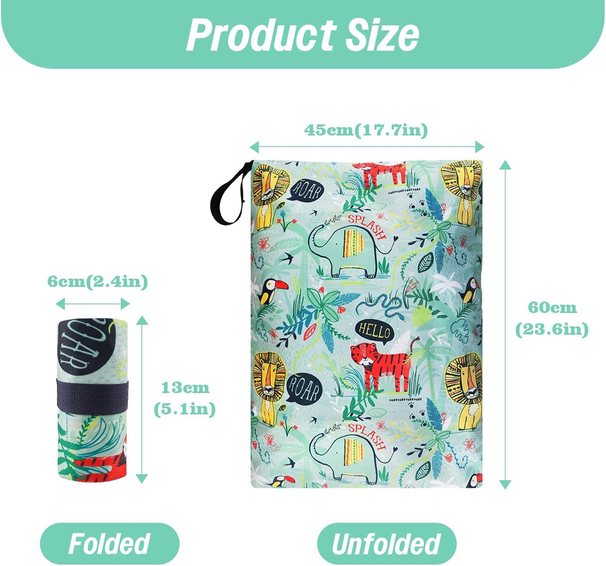 2 Pack Travel Laundry Bags, Dirty Clothes Storage Bag with Zipper Closure | Waterproof with Handle, Machine Washable for Travel, Home, Camp, Suitcase, Dorm, Wet Dry Separation Laundry Bags