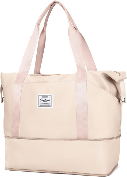 Travel Duffel Bag, Sports Tote Gym Bag, Shoulder Weekender Overnight Bag for Women - Colors A