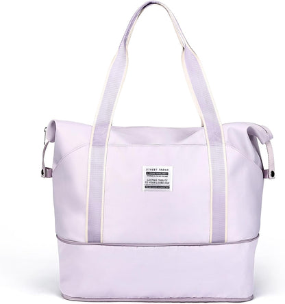 Travel Duffel Bag, Sports Tote Gym Bag, Shoulder Weekender Overnight Bag for Women - Colors A