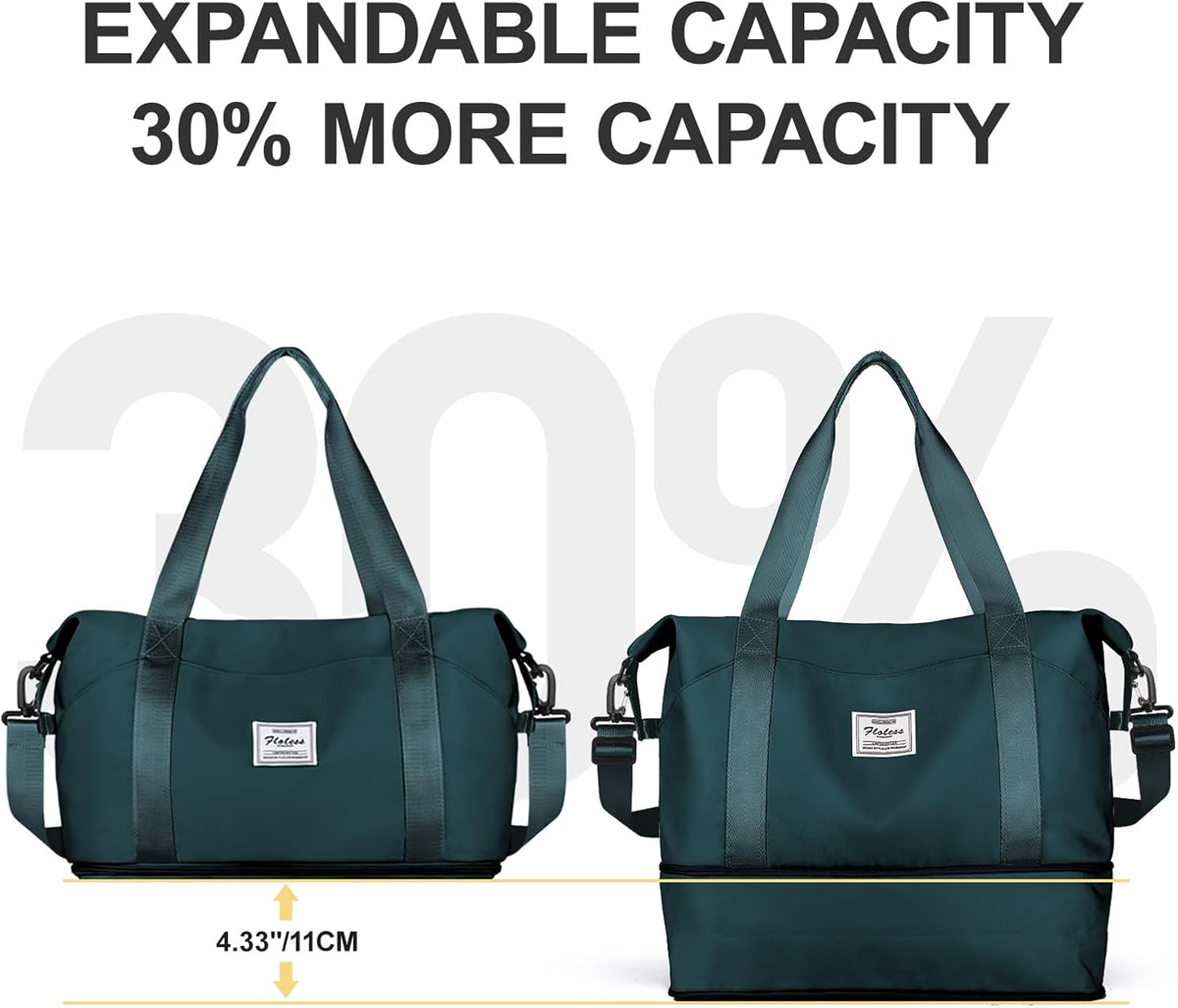Travel Duffel Bag, Sports Tote Gym Bag, Shoulder Weekender Overnight Bag for Women - Colors A