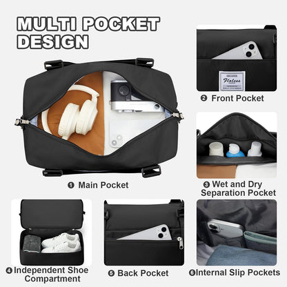 Travel Duffel Bag, Sports Tote Gym Bag, Shoulder Weekender Overnight Bag for Women - Colors A