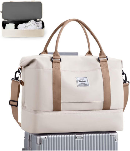 Travel Duffel Bag, Sports Tote Gym Bag, Shoulder Weekender Overnight Bag for Women - Colors A