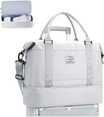 Travel Duffel Bag, Sports Tote Gym Bag, Shoulder Weekender Overnight Bag for Women - Colors A