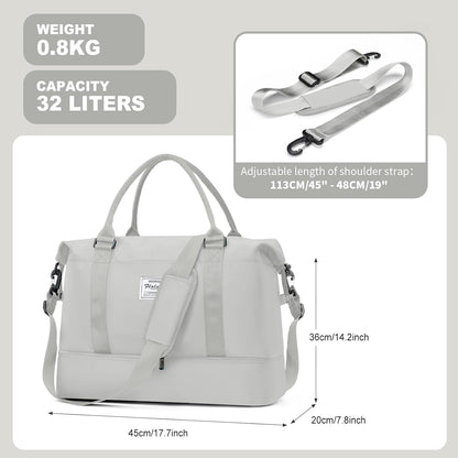Travel Duffel Bag, Sports Tote Gym Bag, Shoulder Weekender Overnight Bag for Women - Colors A