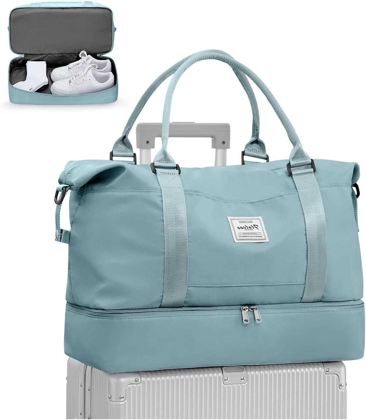 Travel Duffel Bag, Sports Tote Gym Bag, Shoulder Weekender Overnight Bag for Women - Colors A