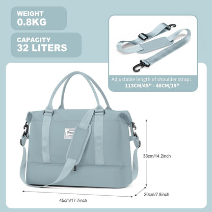 Travel Duffel Bag, Sports Tote Gym Bag, Shoulder Weekender Overnight Bag for Women - Colors A