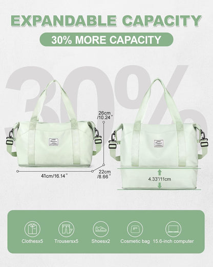 Travel Duffel Bag, Sports Tote Gym Bag, Shoulder Weekender Overnight Bag for Women - Colors A