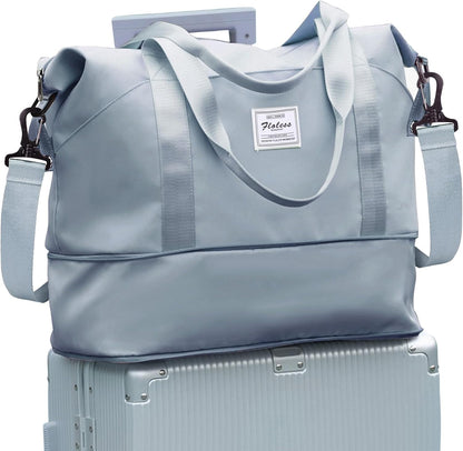 Travel Duffel Bag, Sports Tote Gym Bag, Shoulder Weekender Overnight Bag for Women - Colors A