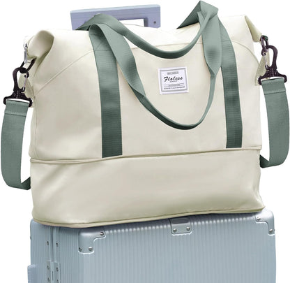 Travel Duffel Bag, Sports Tote Gym Bag, Shoulder Weekender Overnight Bag for Women - Colors A