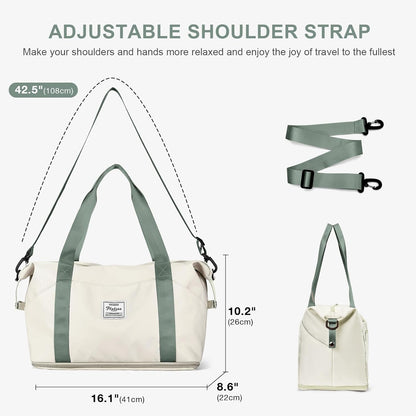 Travel Duffel Bag, Sports Tote Gym Bag, Shoulder Weekender Overnight Bag for Women - Colors A