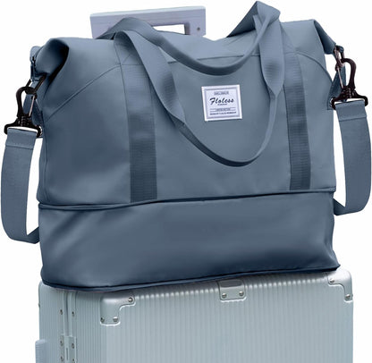 Travel Duffel Bag, Sports Tote Gym Bag, Shoulder Weekender Overnight Bag for Women - Colors A