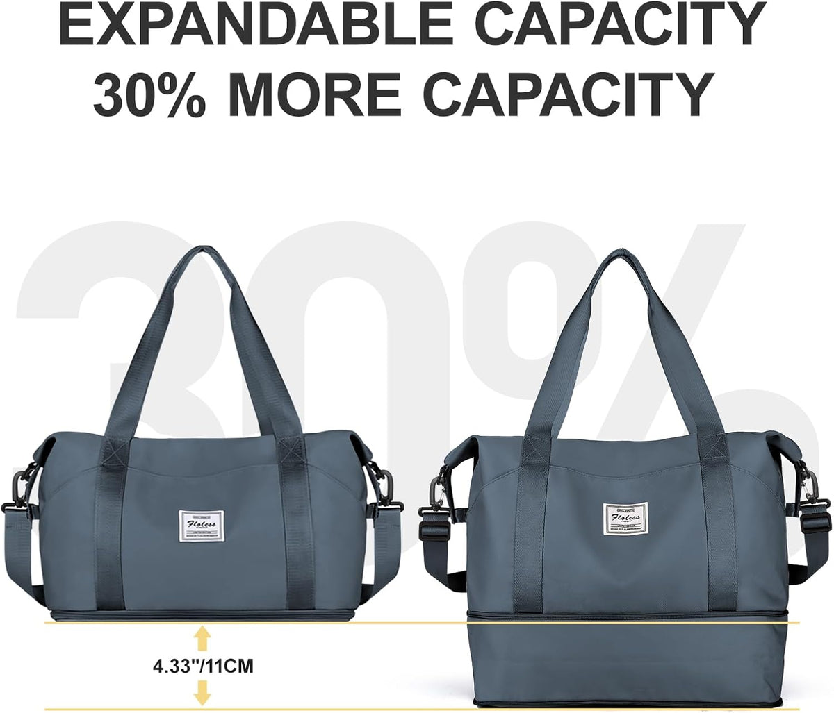 Travel Duffel Bag, Sports Tote Gym Bag, Shoulder Weekender Overnight Bag for Women - Colors A