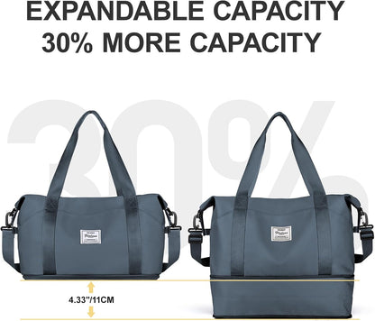Travel Duffel Bag, Sports Tote Gym Bag, Shoulder Weekender Overnight Bag for Women - Colors A