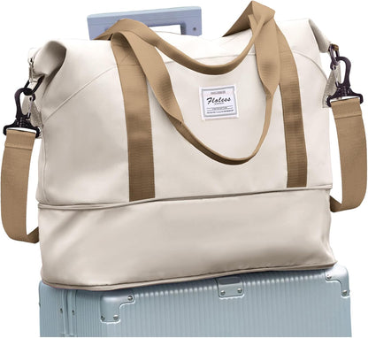 Travel Duffel Bag, Sports Tote Gym Bag, Shoulder Weekender Overnight Bag for Women - Colors A