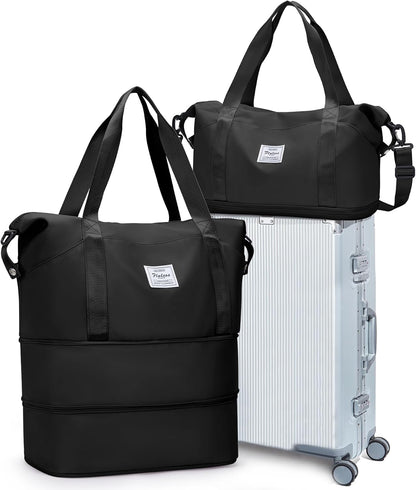 Travel Duffel Bag, Sports Tote Gym Bag, Shoulder Weekender Overnight Bag for Women - Colors A