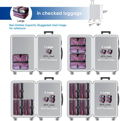 Stow-N-Go Portable Hanging Travel Shelves, Packing Organizer for Luggage. Carry on Closet with Hanger for Clothes. Expandable Packing Cube. Travel Essentials, Light Gray - L