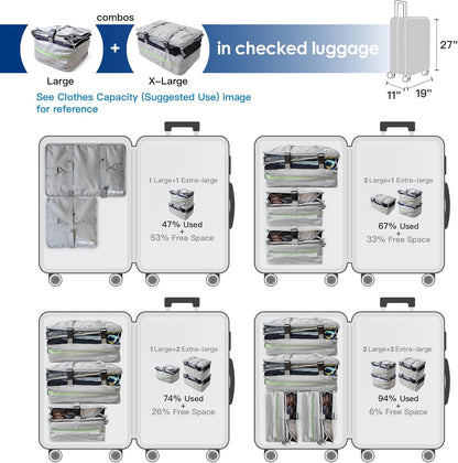 Stow-N-Go Portable Hanging Travel Shelves, Packing Organizer for Luggage. Carry on Closet with Hanger for Clothes. Expandable Packing Cube. Travel Essentials, Light Gray - L