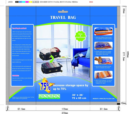 18 Pack Roll Up Space Saver Travel Storage Bags, No Vacuum Needed, 10 xl (30"x26"in) 8 Large (24"x16"in) Airtight Seal and Waterproof for Clothes, Blankets, Luggage Packing, Compression, Organizing