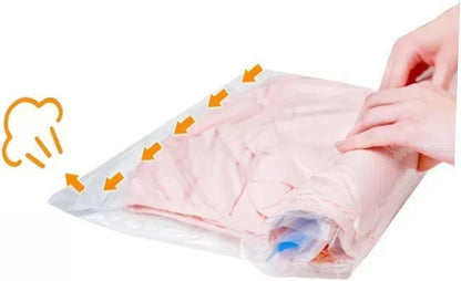 12pcs Roll up Vacuum Compression Bags for Travel Clothes Storage, Pa+pe Material, Pump-free, Space Saving Packing Organizers for Suitcases