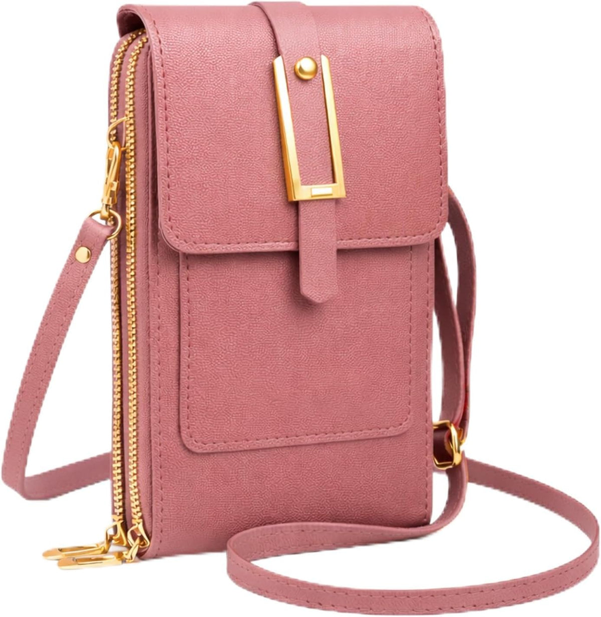 Anti Theft Leather Bag, Touchscreen Phone Crossbody Bag, Touch Screen Phone Purse with RFID Blocking Card Slots