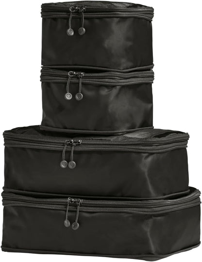 Compression Packing Cubes for Travel, Luggage Organiser for Suitcases or Bags, Travel Accessories, Set of 4, Mist Blue