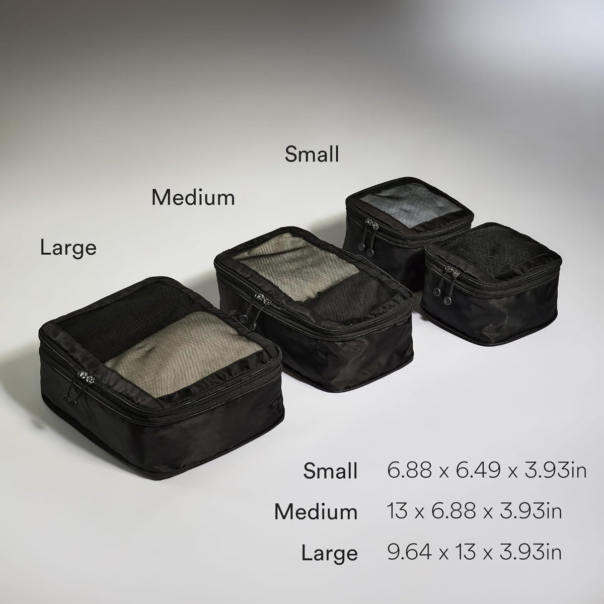 Compression Packing Cubes for Travel, Luggage Organiser for Suitcases or Bags, Travel Accessories, Set of 4, Mist Blue