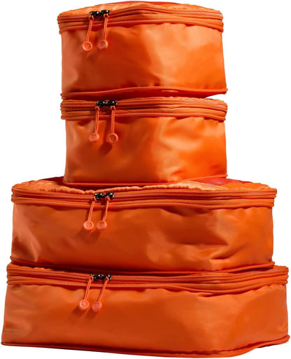 Compression Packing Cubes for Travel, Luggage Organiser for Suitcases or Bags, Travel Accessories, Set of 4, Mist Blue