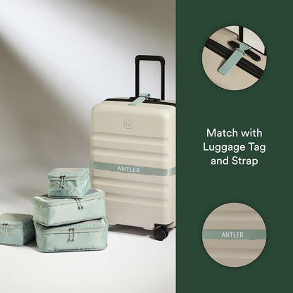 Compression Packing Cubes for Travel, Luggage Organiser for Suitcases or Bags, Travel Accessories, Set of 4, Mist Blue