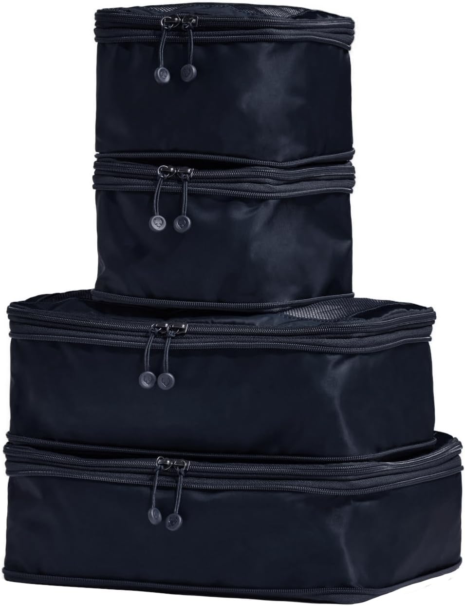 Compression Packing Cubes for Travel, Luggage Organiser for Suitcases or Bags, Travel Accessories, Set of 4, Mist Blue