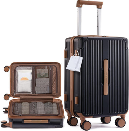 Carry On Luggage 22x14x9 Airline Approved, 20 Inch Hard Shell Suitcases with Spinner Wheels, PC Hardside Small Carry On Suitcase with TSA Lock for Women Men Travel