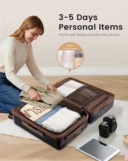 Carry On Luggage 22x14x9 Airline Approved, 20 Inch Hard Shell Suitcases with Spinner Wheels, PC Hardside Small Carry On Suitcase with TSA Lock for Women Men Travel