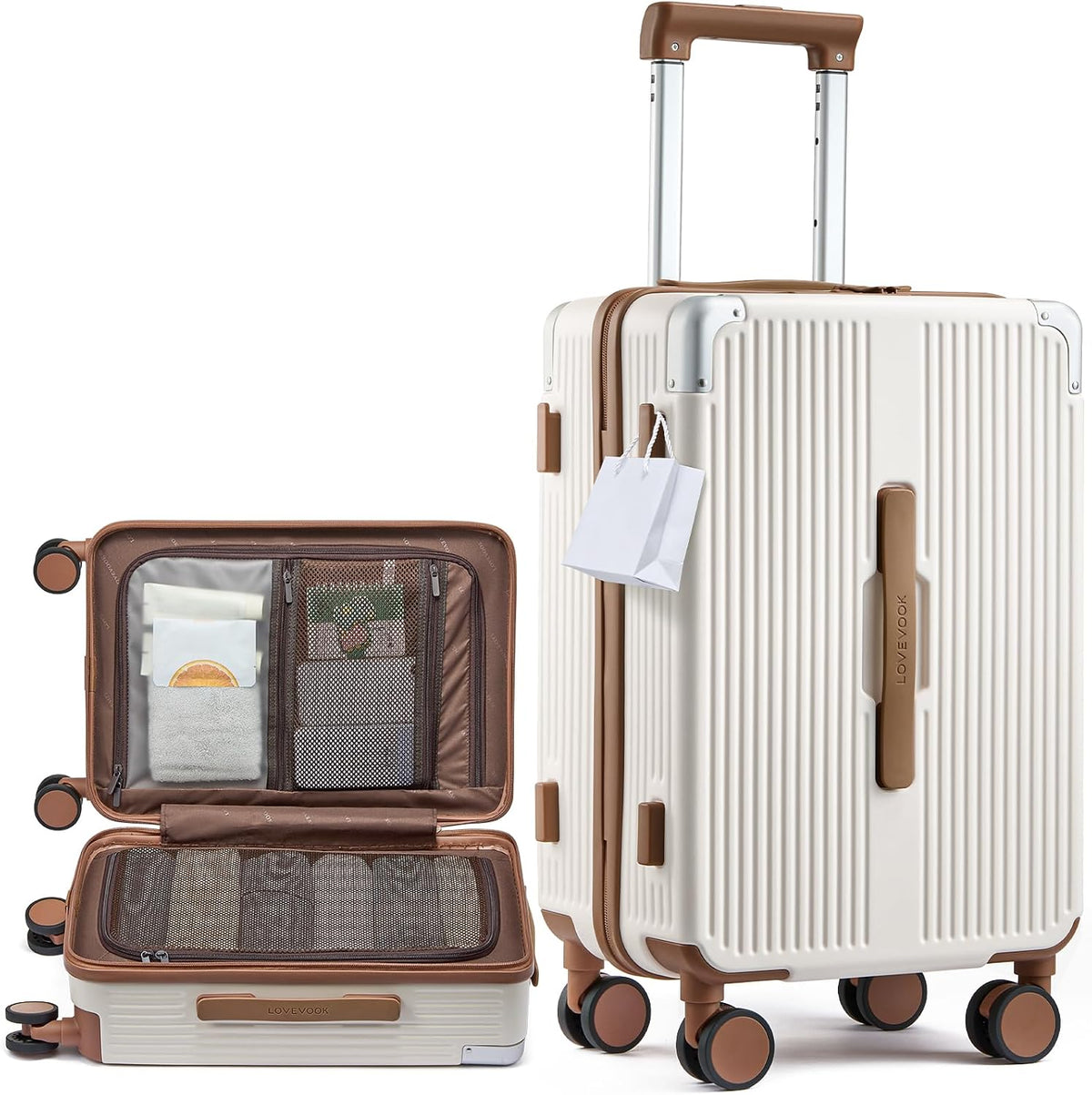 Carry On Luggage 22x14x9 Airline Approved, 20 Inch Hard Shell Suitcases with Spinner Wheels, PC Hardside Small Carry On Suitcase with TSA Lock for Women Men Travel