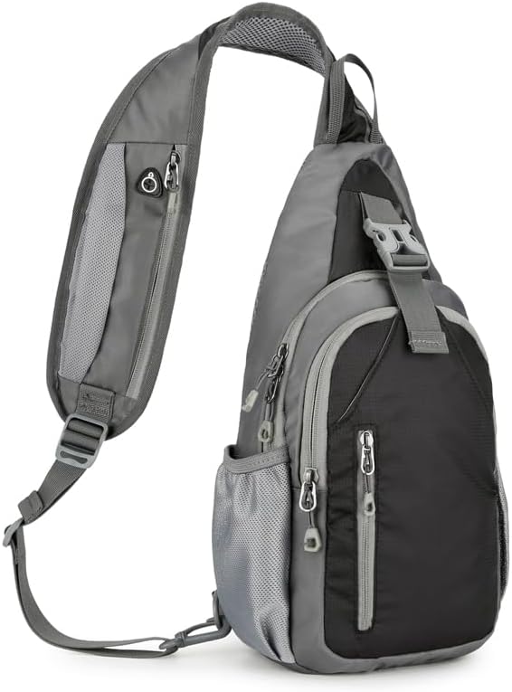Small Crossbody Sling Backpack,Hiking Daypack Men Women,Lake Blue | Lightweight, Casual Shoulder Chest Bag, Phone Purse, Multiple Pockets, Outdoor Travel