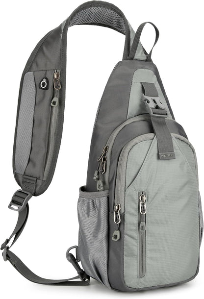 Small Crossbody Sling Backpack,Hiking Daypack Men Women,Lake Blue | Lightweight, Casual Shoulder Chest Bag, Phone Purse, Multiple Pockets, Outdoor Travel