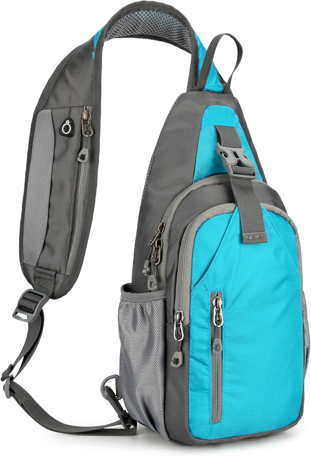 Small Crossbody Sling Backpack,Hiking Daypack Men Women,Lake Blue | Lightweight, Casual Shoulder Chest Bag, Phone Purse, Multiple Pockets, Outdoor Travel