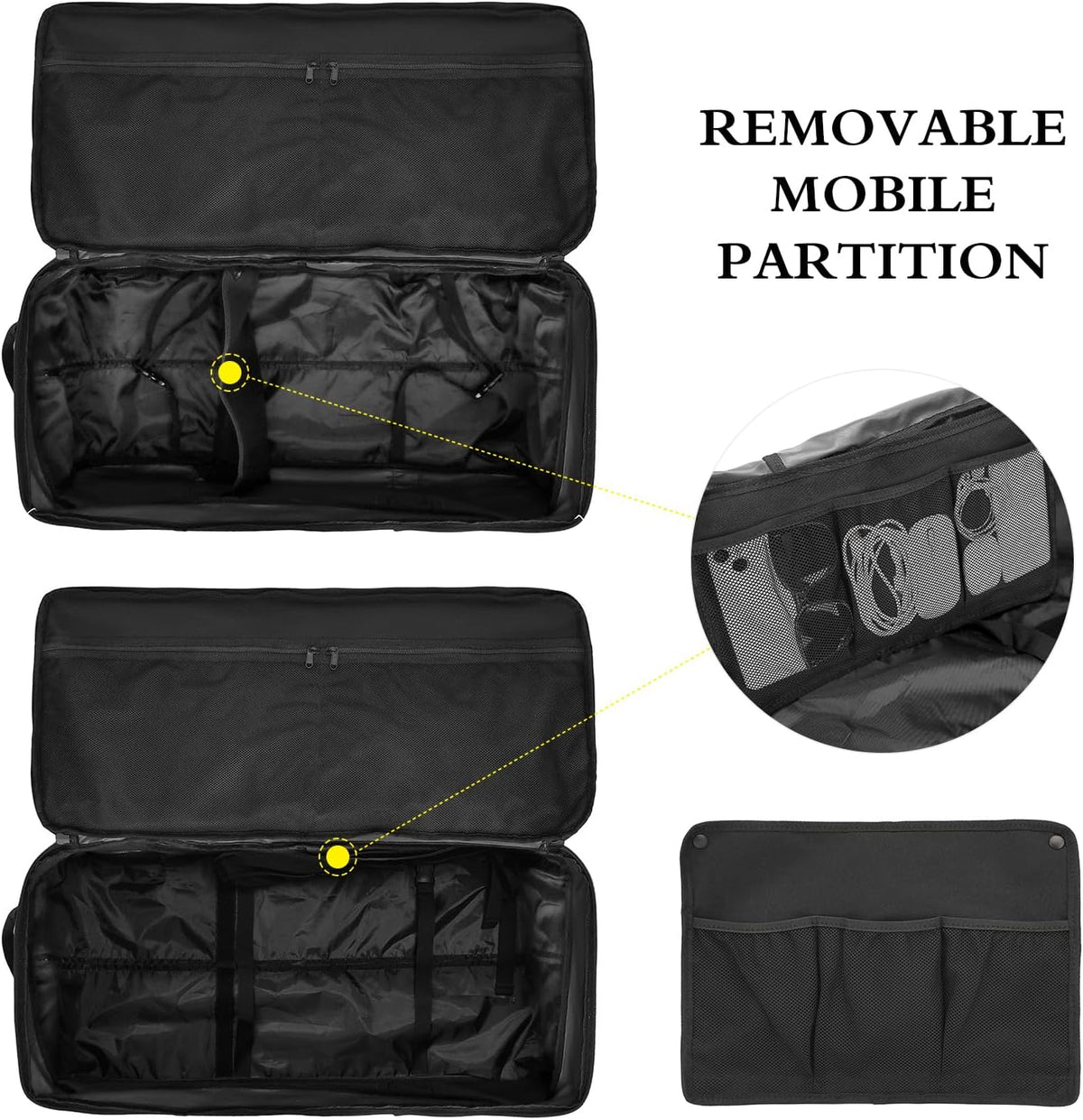 Large Foldable Duffle Bag with Wheels 85-100L Expandable Wheeled Travel Rolling Duffel Bag for Men Women, 30" Extra Large Collapsible Soft Luggage with Wet Pocket for Camping, XL Brown